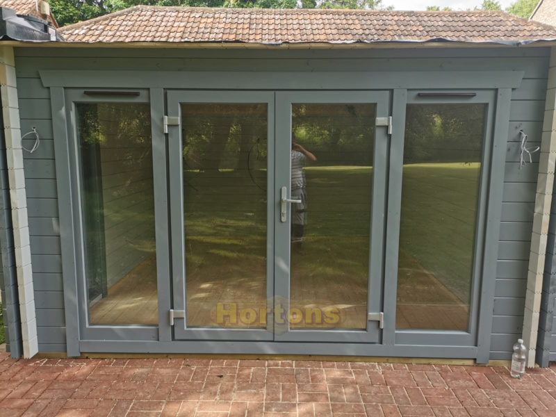 6x4m insulated Twin Skin garden room with built in BBQ area_3
